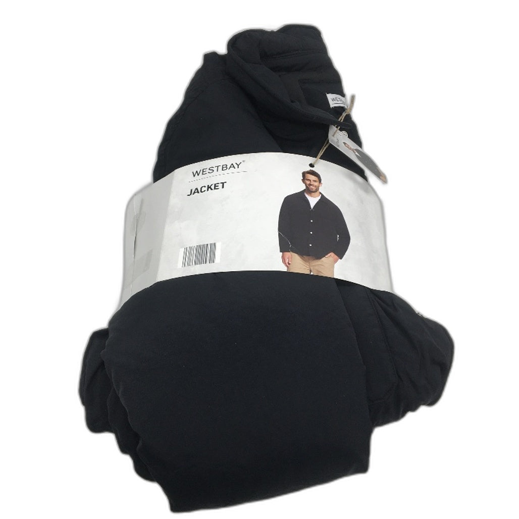 Westbay Black Classic Fit Winter Snap Button Jacket Mens Size L NEW