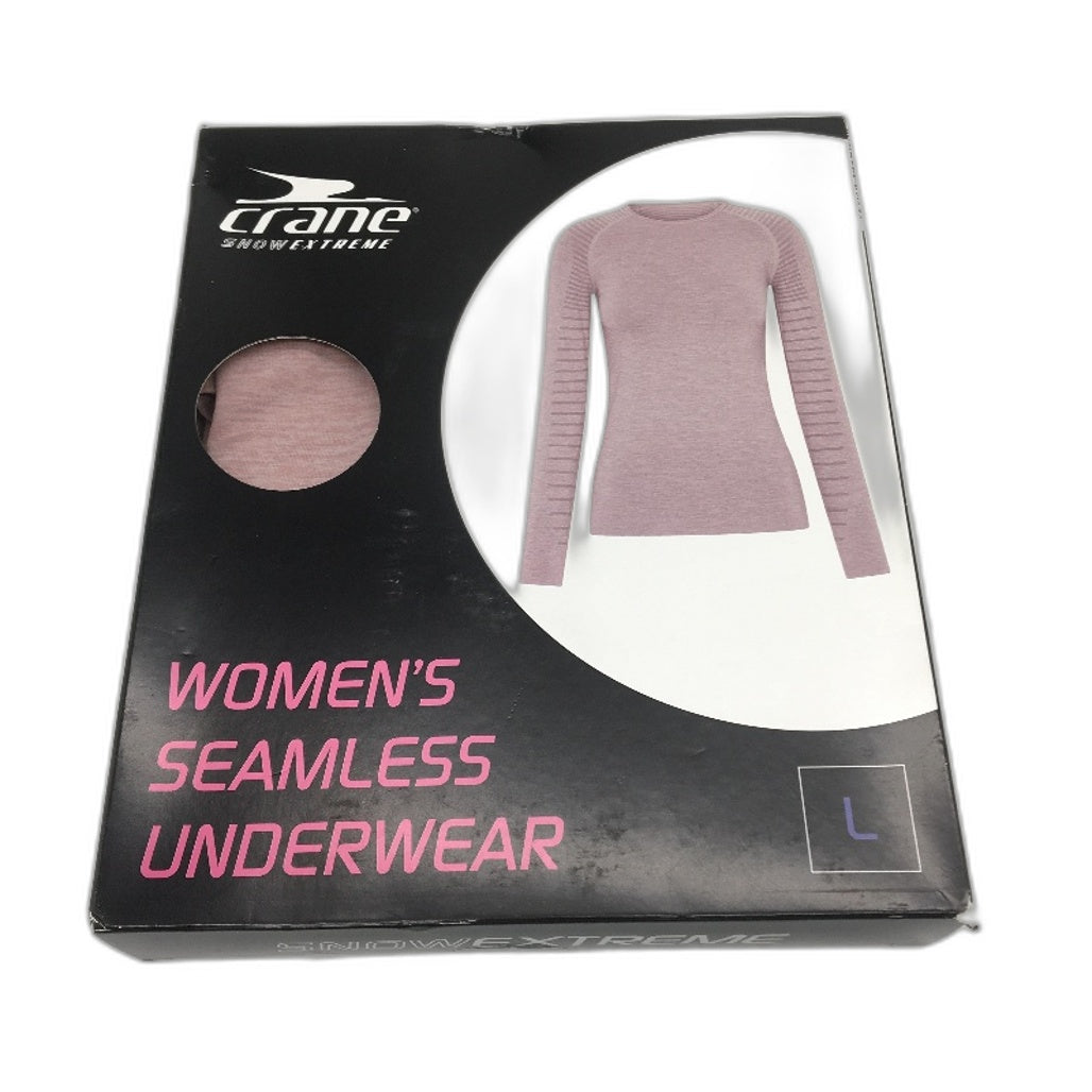 Crane Snow Extreme Pink Seamless Underwear Long Sleeve Top Ladies Size L NEW