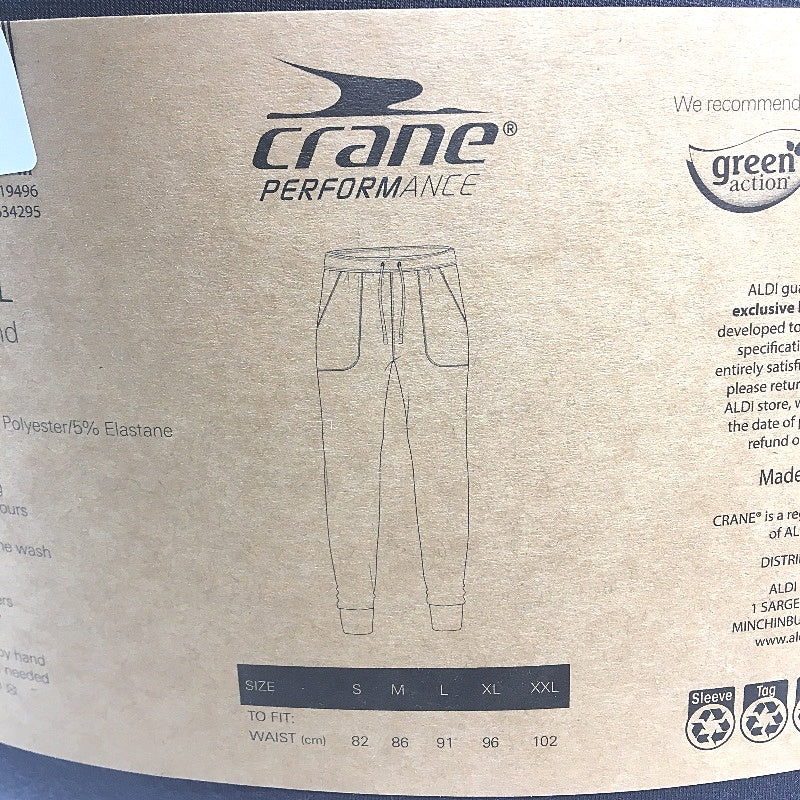 Crane Performance Charcoal Grey Merino Wool Blend Sweat Pants Mens Size XXL NEW