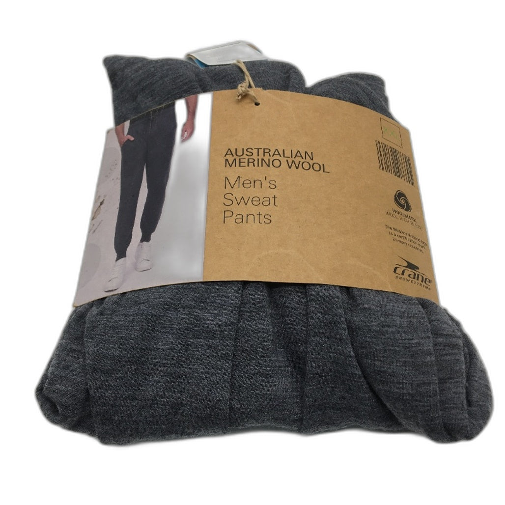 Crane Performance Mottled Grey Merino Wool Blend Sweat Pants Mens Size XXL NEW