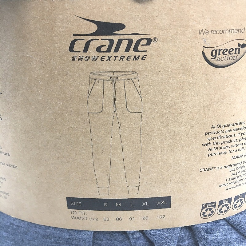 Crane Performance Mottled Grey Merino Wool Blend Sweat Pants Mens Size XXL NEW