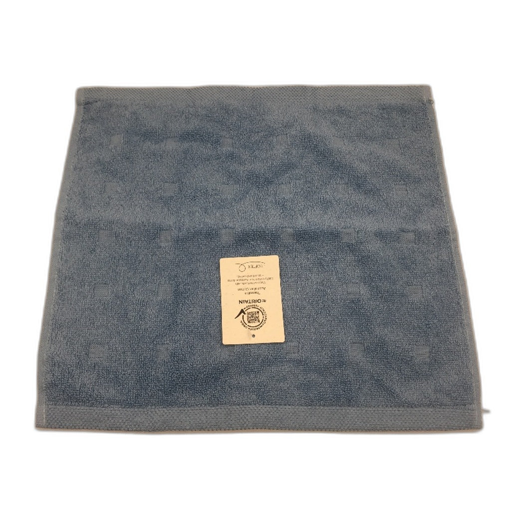 Kirkton House 10 Pce Lilac Grey Blue Square Patterned Luxe Face Washers Pack NEW