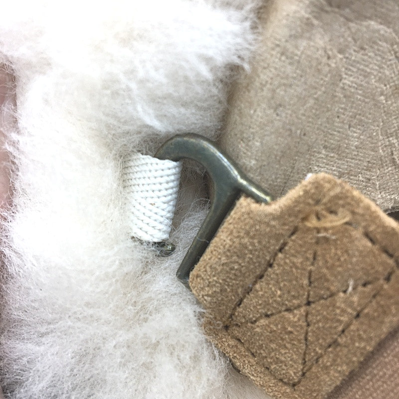 UGG Aust Shepherd Sheepskin Chestnut Waffle Platform Slippers Men 3 Ladies 5 NEW