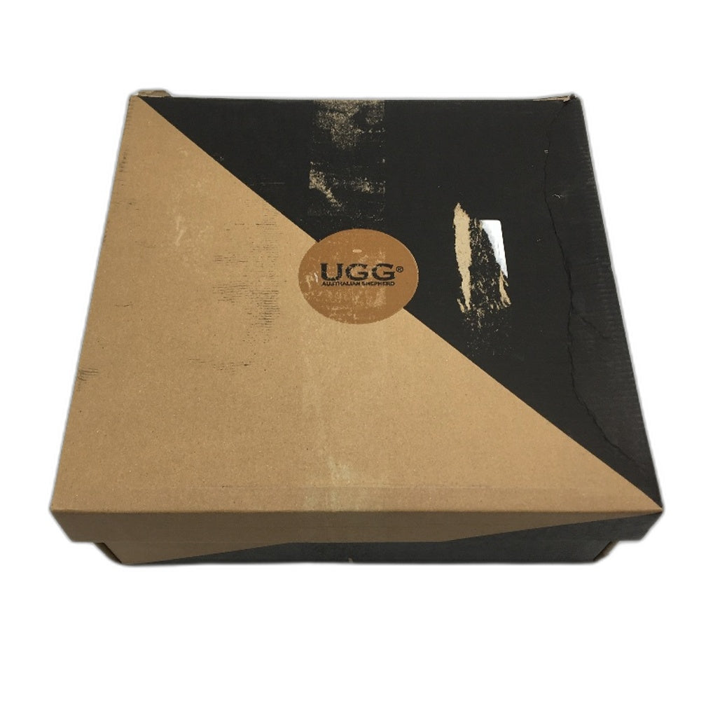 UGG Aust Shepherd Sheepskin Chestnut Waffle Platform Slippers Men 3 Ladies 5 NEW