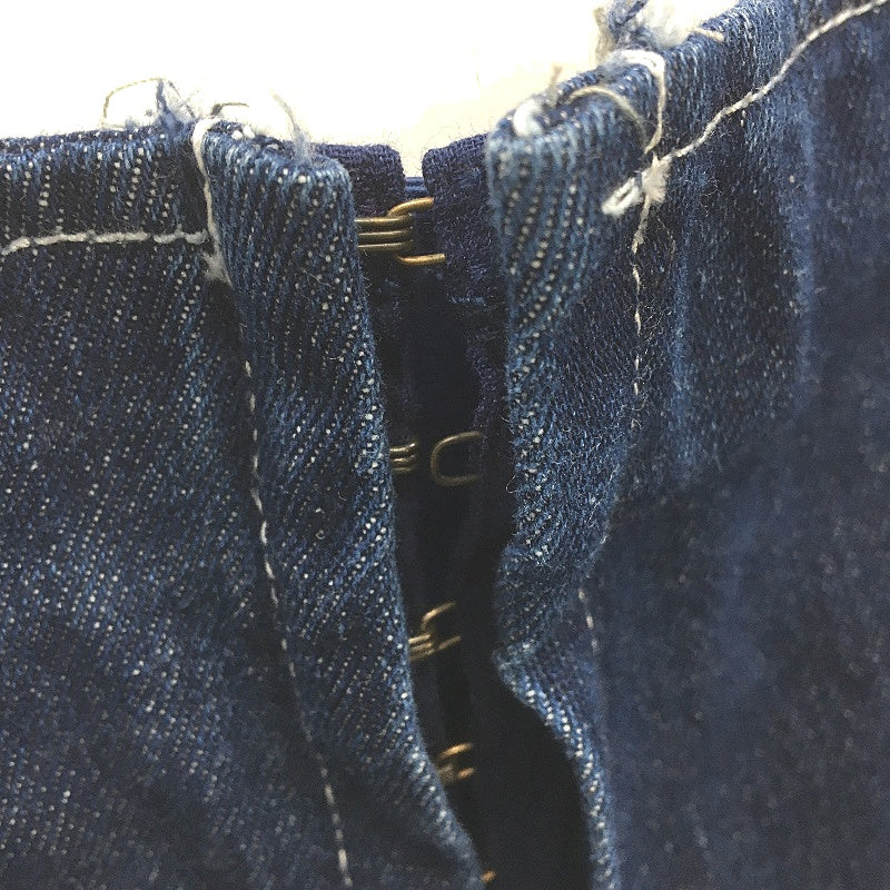 Lioness Hook Eye Indigo Blue Denim Pleated Mini Dress Ladies Size Large NEW