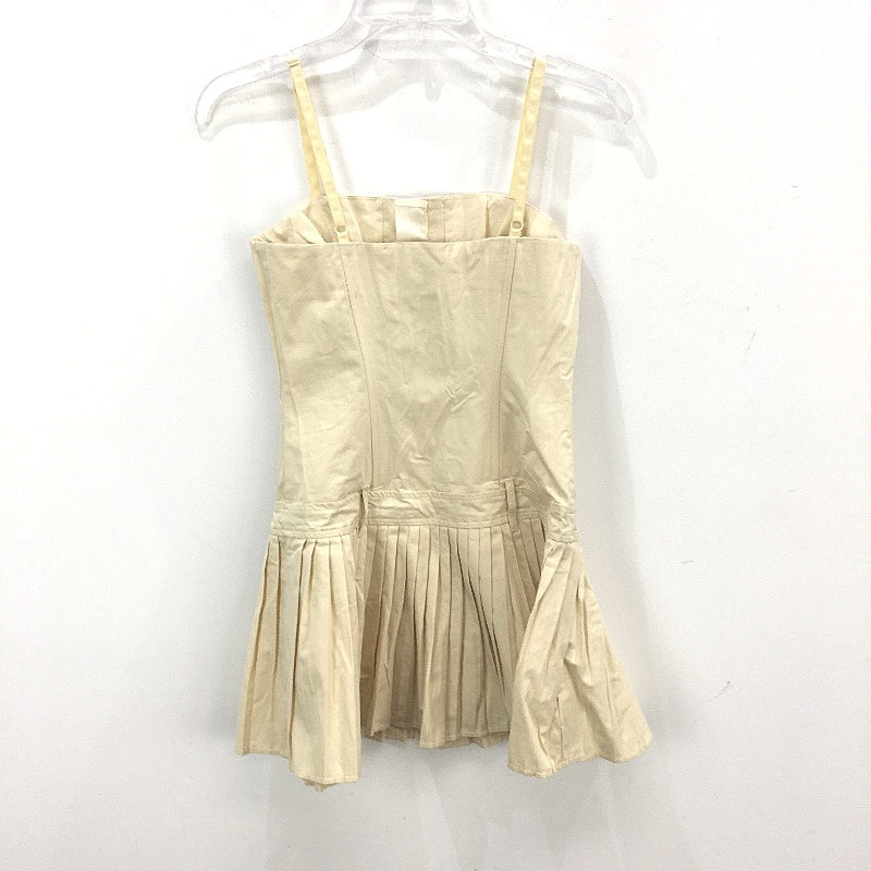 Lioness Honey Corset Cream Hook Eye Pleated Mini Dress Ladies Size XS NEW