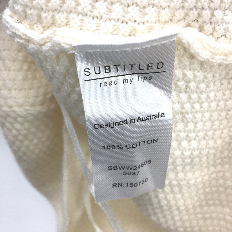 Subtitled Nori Compact Brown & Cream Contrast Knit Top Ladies Size XS NEW