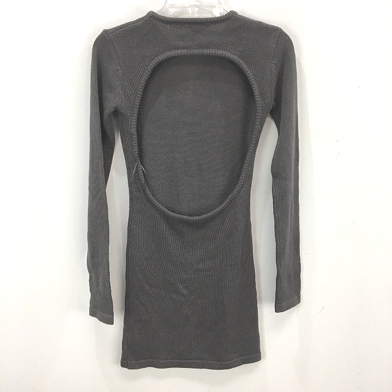 Subtitled Reign Open Back Knit Slate Grey Mini Dress Ladies Size XS NEW