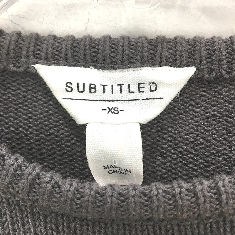 Subtitled Reign Open Back Knit Slate Grey Mini Dress Ladies Size XS NEW