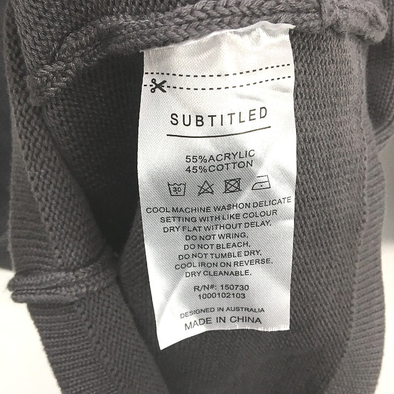 Subtitled Reign Open Back Knit Slate Grey Mini Dress Ladies Size XS NEW