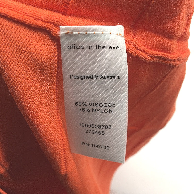 Alice in the Eve Ribbed Orange Slip On Stretch Maxi Skirt Ladies Size Large NEW