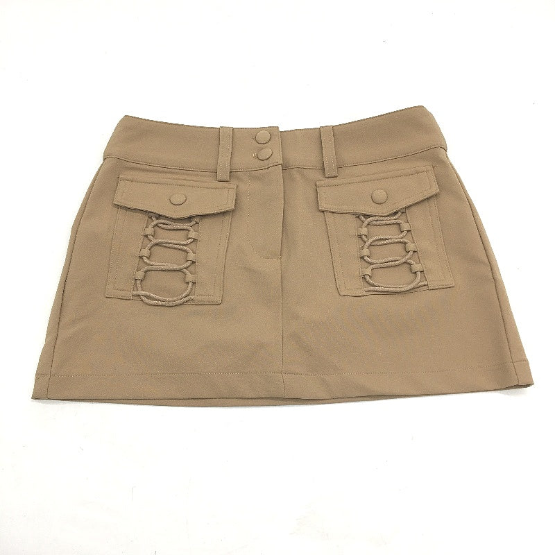 Neon Hart Raquel Corset Detail Beige Mini Skirt Ladies Size XS NEW