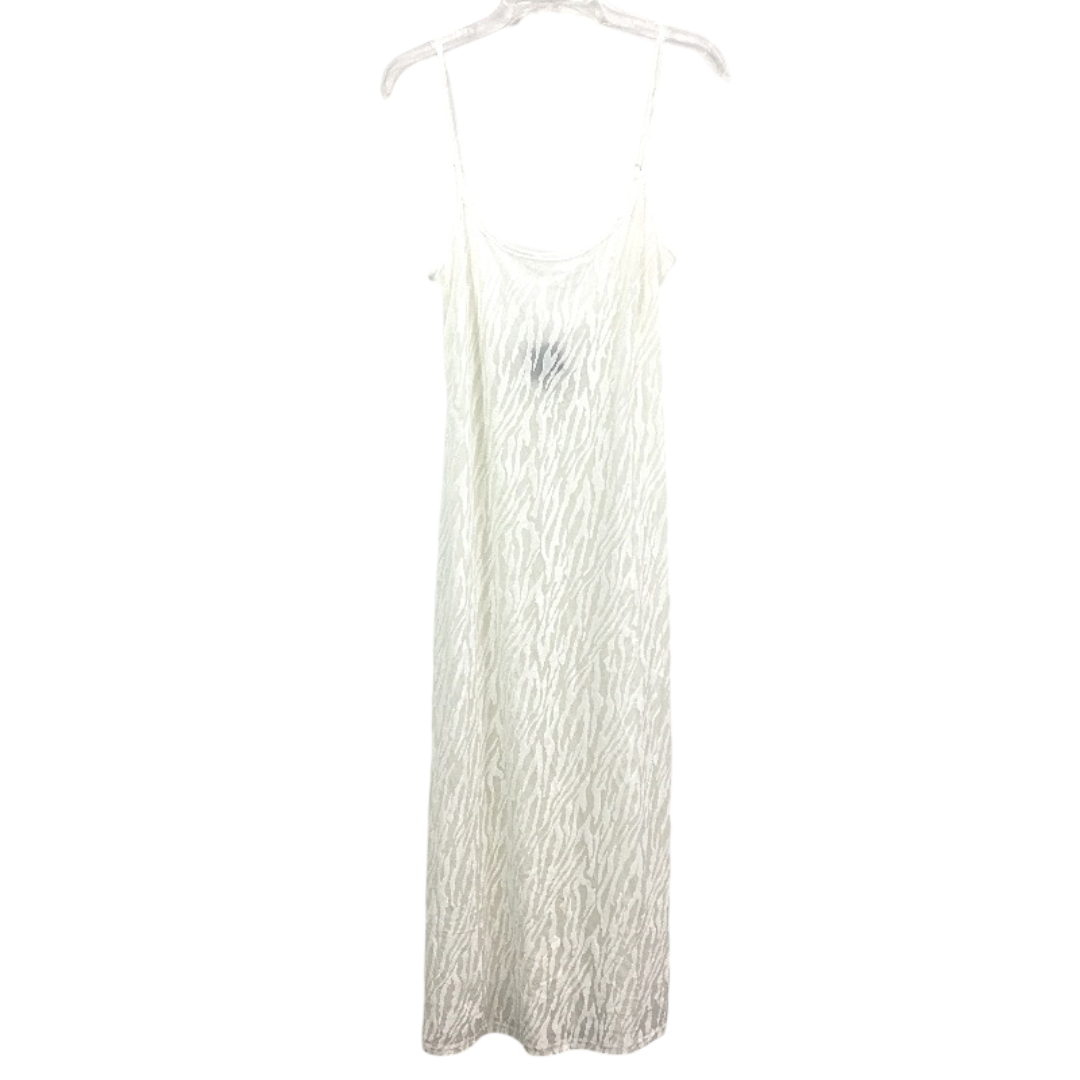 Alice in the Eve Zebra White Mesh Slip On Maxi Dress Ladies Size Medium NEW