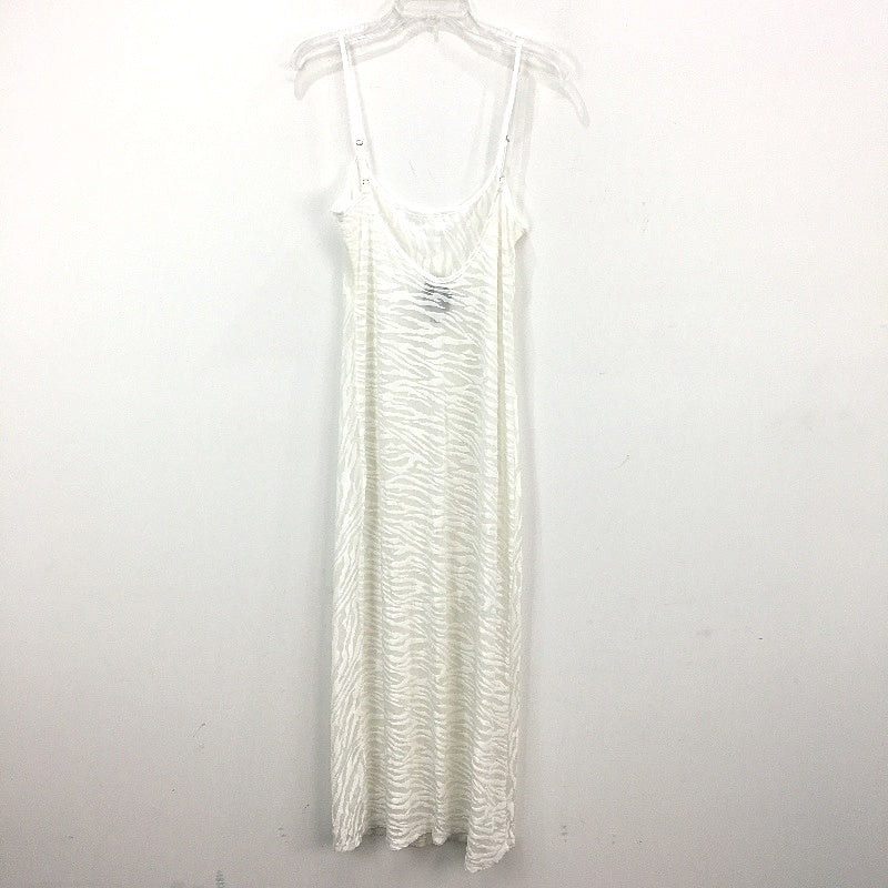 Alice in the Eve Zebra White Mesh Slip On Maxi Dress Ladies Size Medium NEW