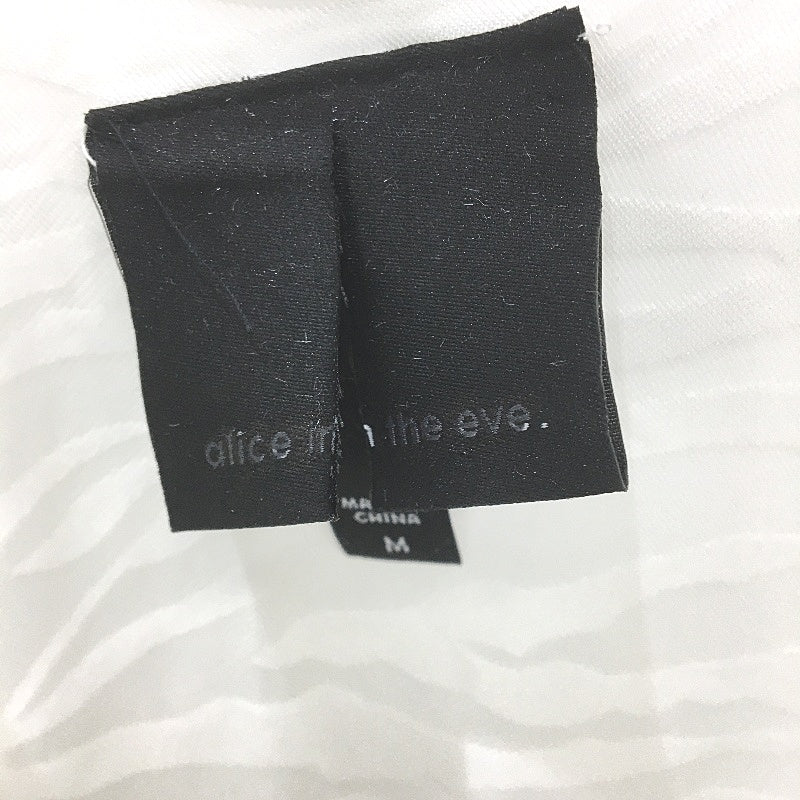 Alice in the Eve Zebra White Mesh Slip On Maxi Dress Ladies Size Medium NEW