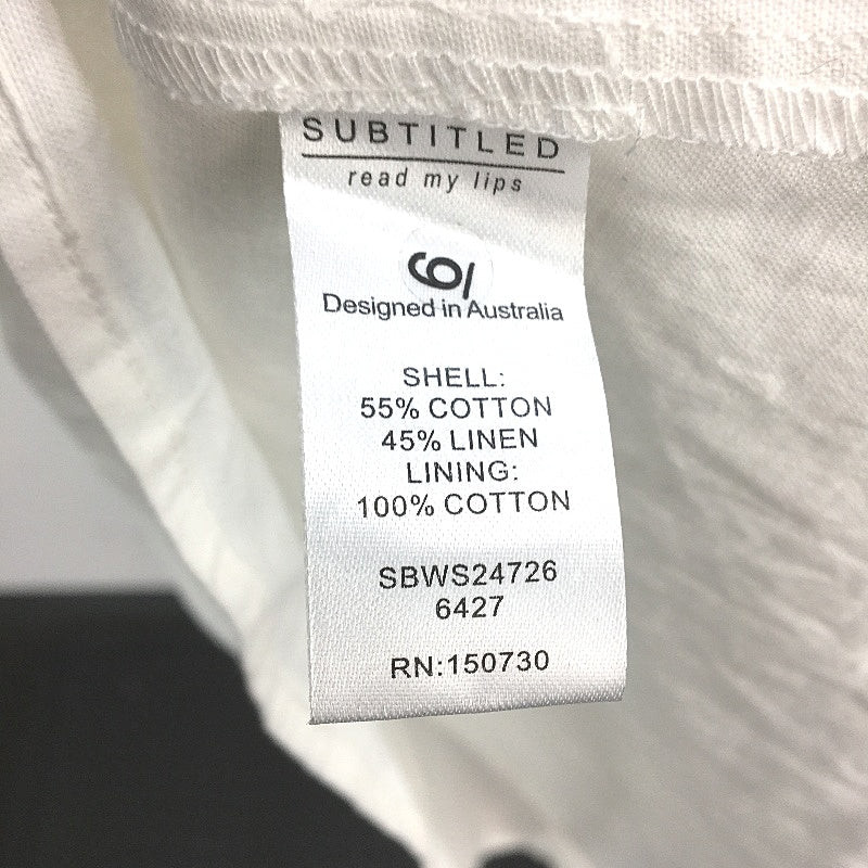 Subtitled Hally Linen White Backless Maxi Dress Ladies Size Medium NEW