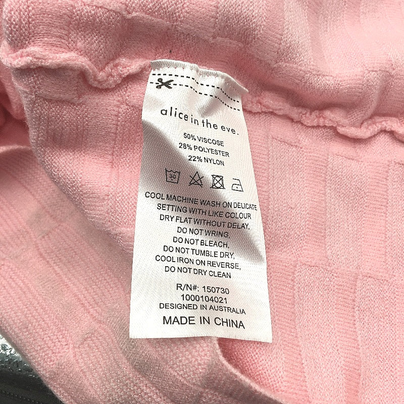 Alice in the Eve Alana Keyhole Pink Knit Midi Dress Ladies Size Small NEW