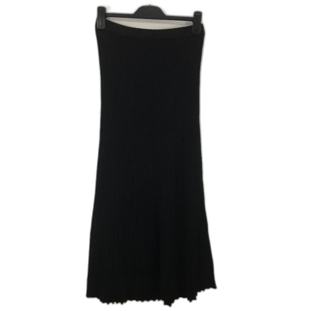 Subtitled Bonnie Rib Knit Black Mid Rise Maxi Skirt Ladies Size Small NEW
