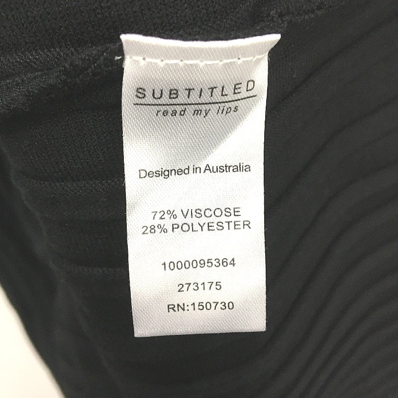 Subtitled Bonnie Rib Knit Black Mid Rise Maxi Skirt Ladies Size Small NEW