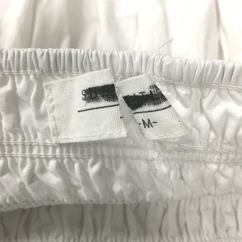 Subtitled Clara Tie Side White Shirred Midi Skirt Ladies Size Medium NEW