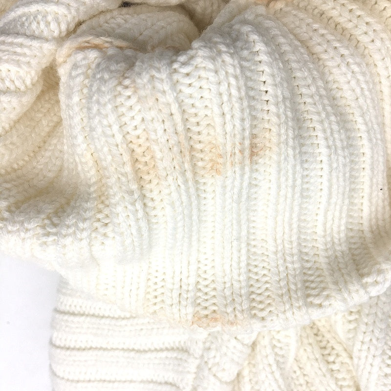 Subtitled Knitted Turtleneck Cropped Cream White Jumper Ladies Size XS NEW