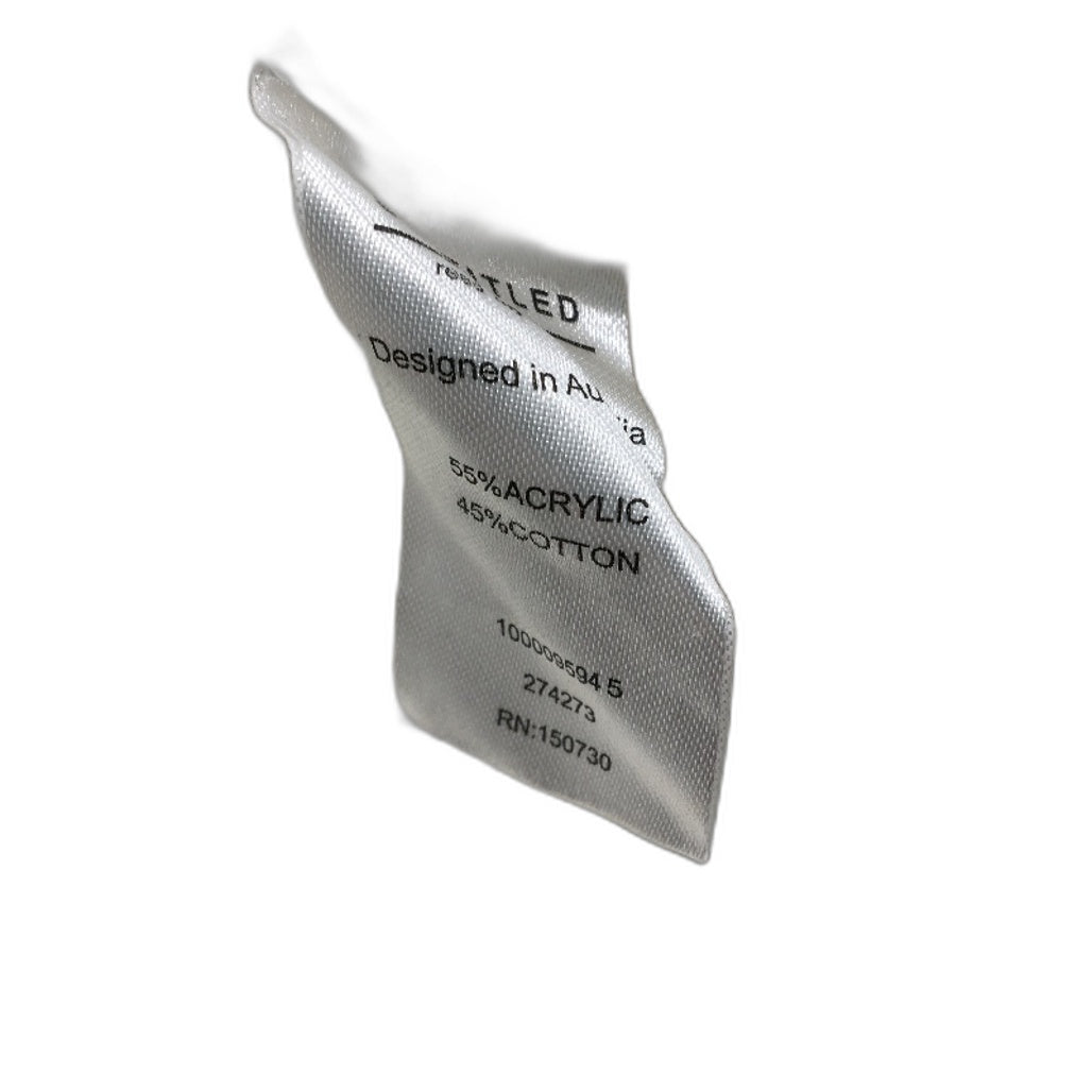 Subtitled Knitted Turtleneck Cropped Cream White Jumper Ladies Size XS NEW