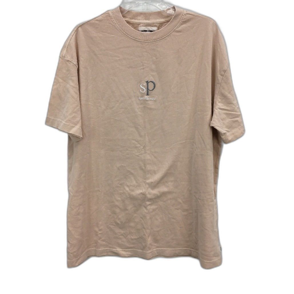 Spencer Project Jeans Peach Pink Short Sleeve Shirt Mens Size Medium NEW