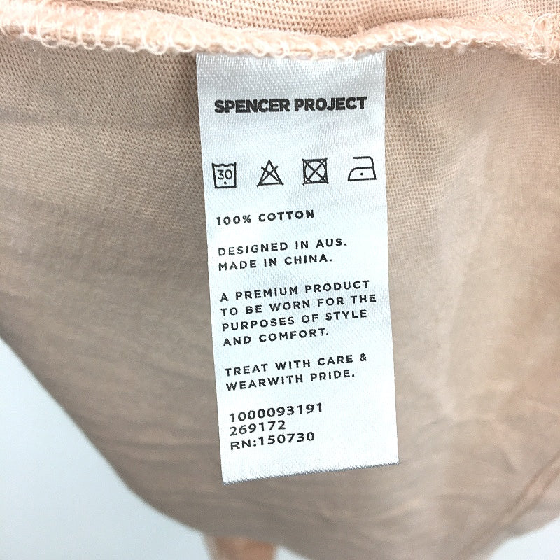 Spencer Project Jeans Peach Pink Short Sleeve Shirt Mens Size Medium NEW