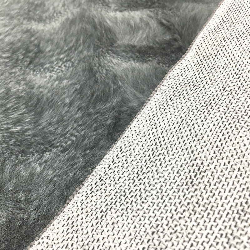 Kirkton House Grey Faux Fur Floor Rug Supersoft Mat 70cm x 1.4m