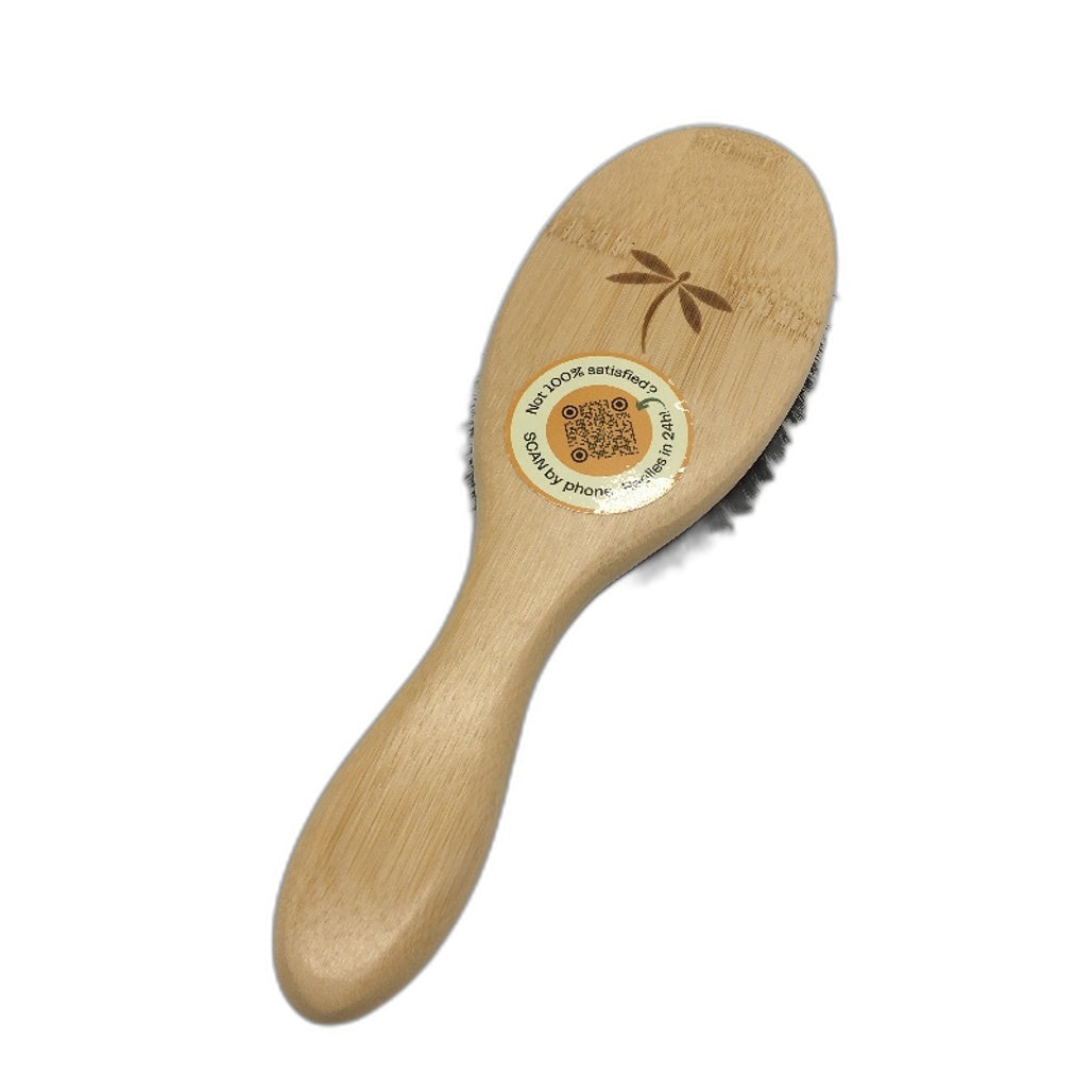 Belula 100% Boar Bristle Hairbrush Set Soft Natural Bristles For Thin Fine Hair