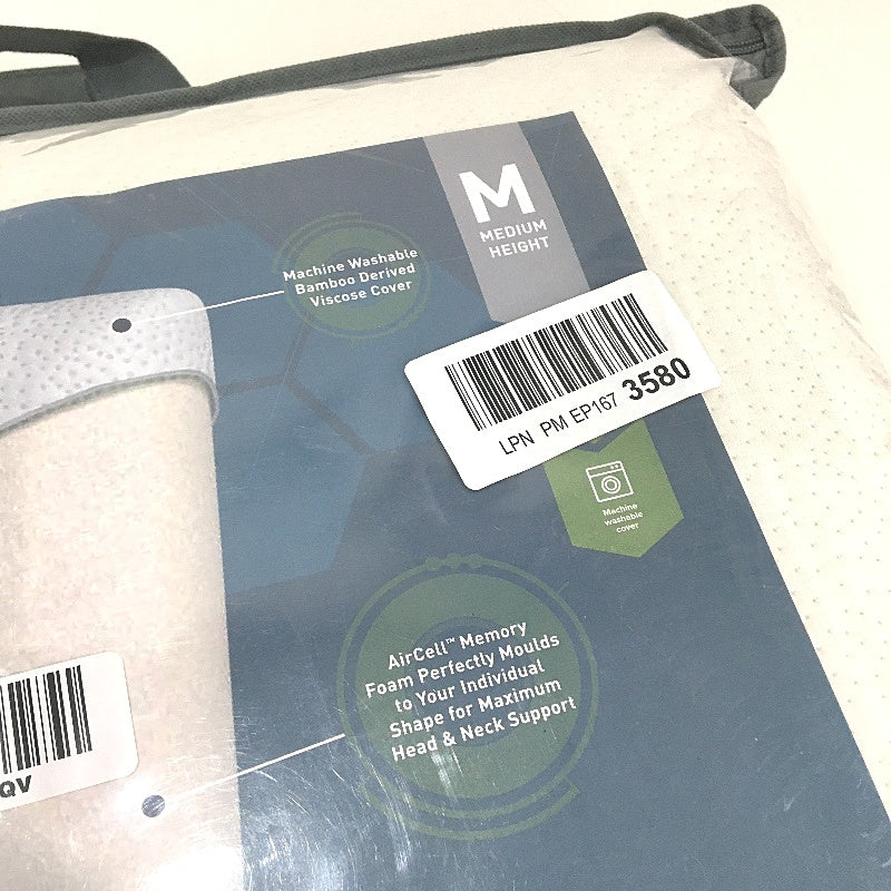 Tontine Comfortech Memory Foam Pillow Medium Height Firm Support Bamboo Cover