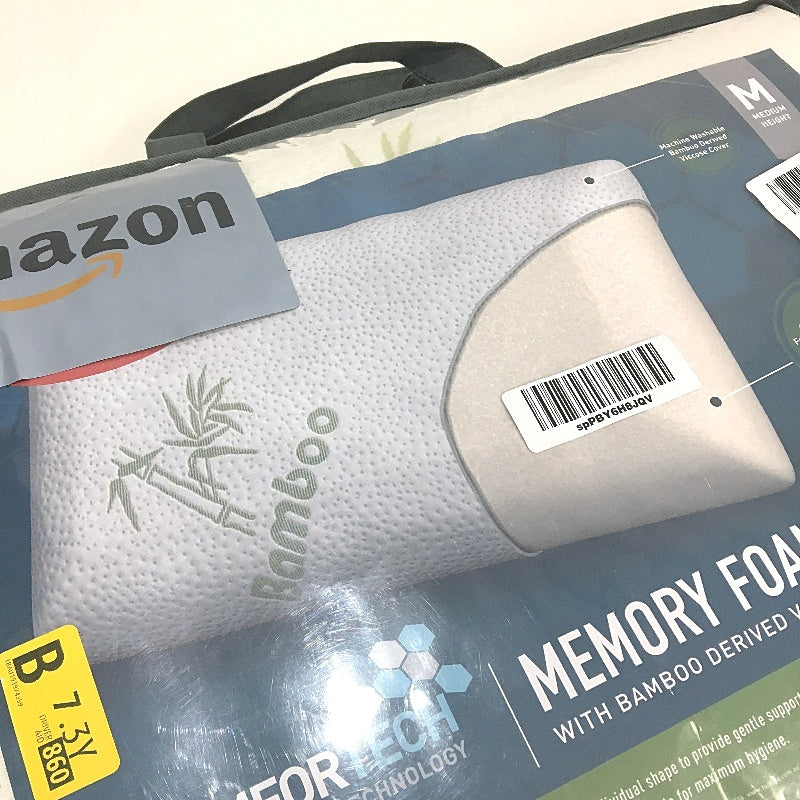 Tontine Comfortech Memory Foam Pillow Medium Height Firm Support Bamboo Cover