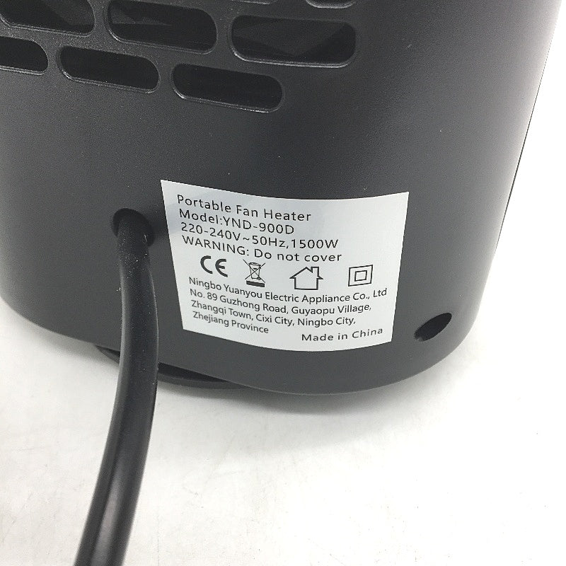 Portable Fan Heater YND-900F/D Black Space Heater With Handle