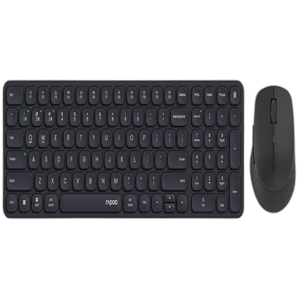 Rapoo 9360M Ultra Thin Smooth Wireless Keyboard & Mouse Set Combo Black