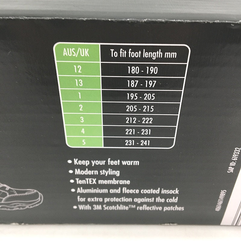 Crane Snow Extreme Thermoboots Fleece Lined Elastic Lace Black Childs Sze 12 NEW