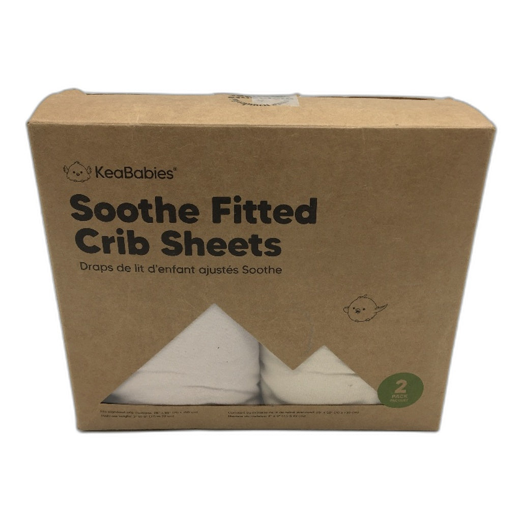 Keababies 2 Pack Organic Cotton Soft Jersey Crib Fitted Sheets Peach & Pink NEW