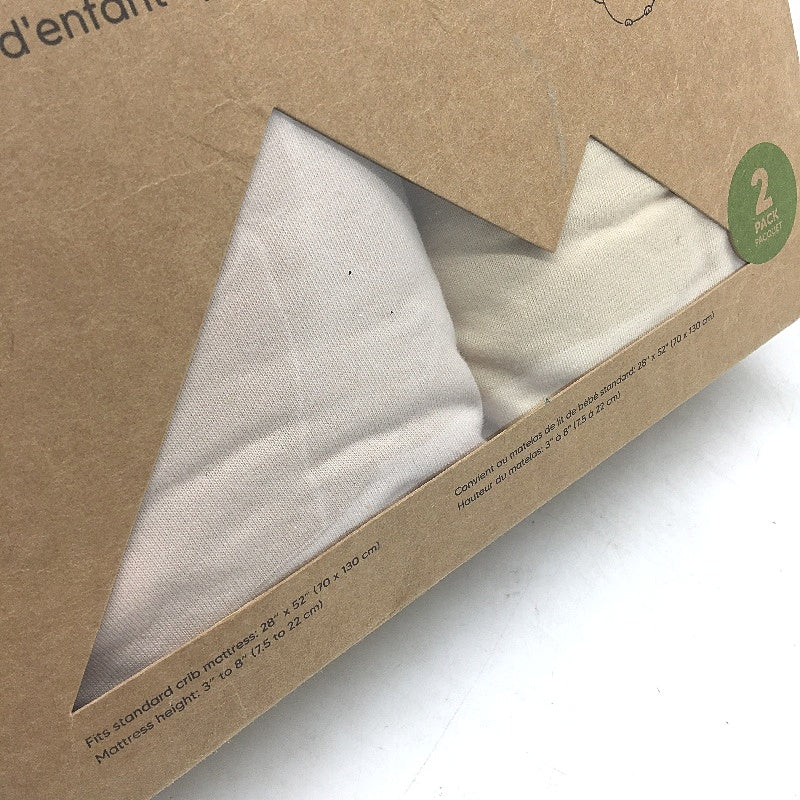 Keababies 2 Pack Organic Cotton Soft Jersey Crib Fitted Sheets Peach & Pink NEW