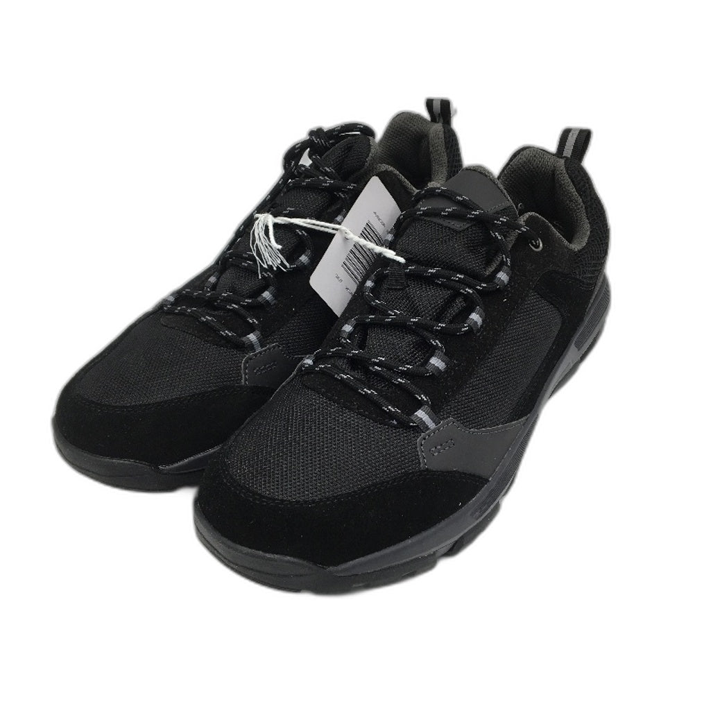 Crane Hiking Low Cut Leather Upper Lace Up Black Sneaker Shoes Mens Size 11 NEW