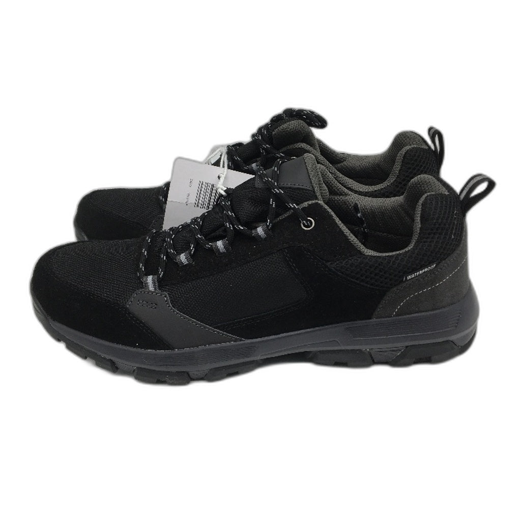 Crane Hiking Low Cut Leather Upper Lace Up Black Sneaker Shoes Mens Size 11 NEW