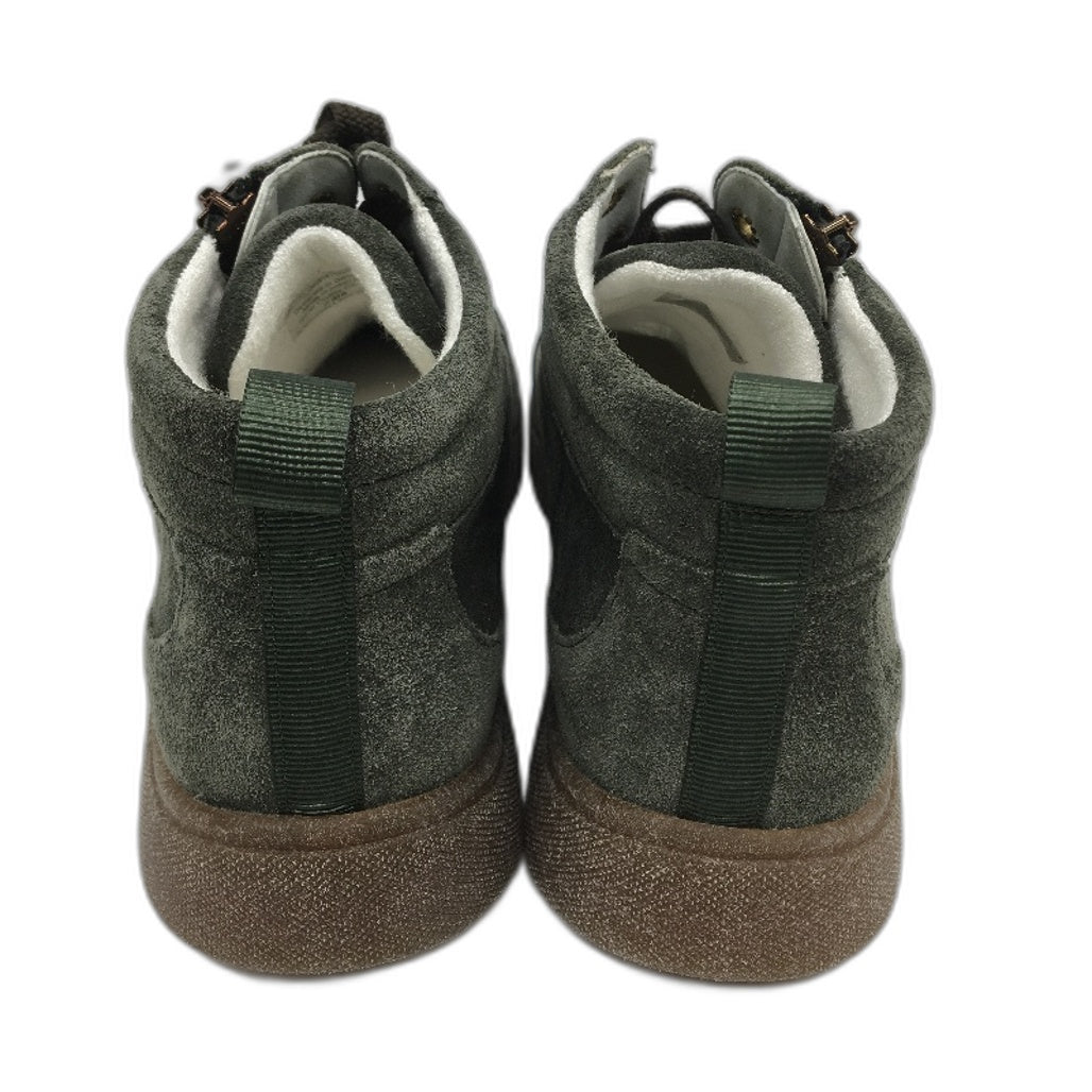 Ara Kalbvelour Forest Green Suede Zip & Lace Up Shoes Ladies US 9.5 EU 41 NEW