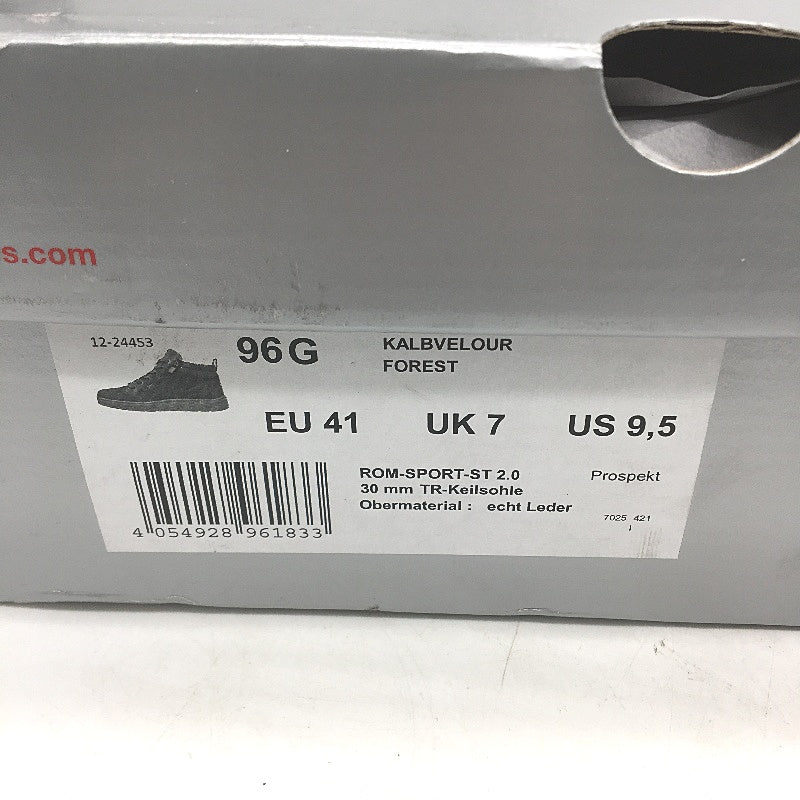 Ara Kalbvelour Forest Green Suede Zip & Lace Up Shoes Ladies US 9.5 EU 41 NEW