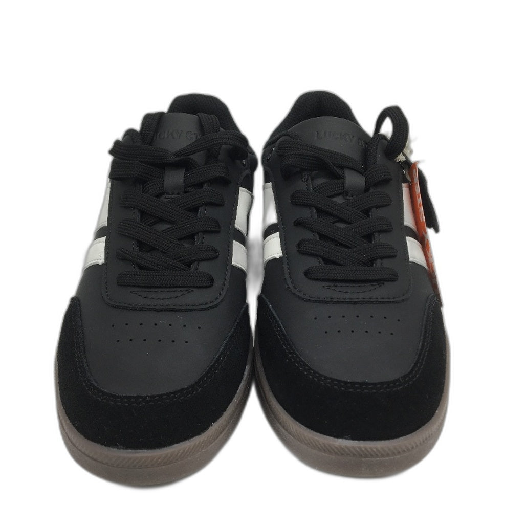 Lucky Step Black Leather Memory Foam Biotech Sneakers Ladies Size US 8.5 NEW