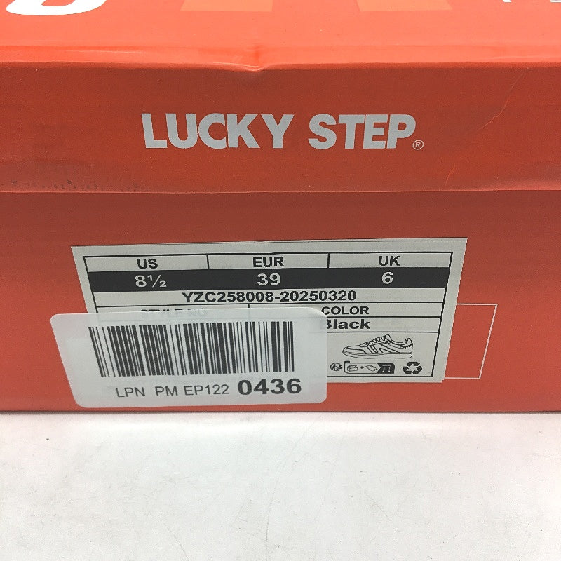 Lucky Step Black Leather Memory Foam Biotech Sneakers Ladies Size US 8.5 NEW