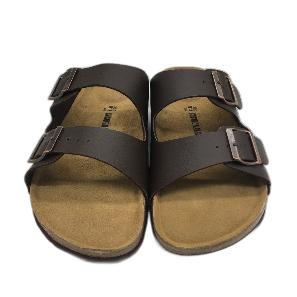 Cushionaire Brown Napa Lane Leather Strap Cork Sandal Shoe Size US 13 EU 46 NEW