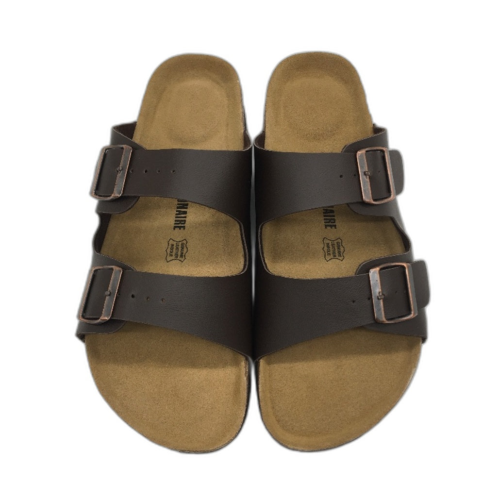 Cushionaire Brown Napa Lane Leather Strap Cork Sandal Shoe Size US 13 EU 46 NEW