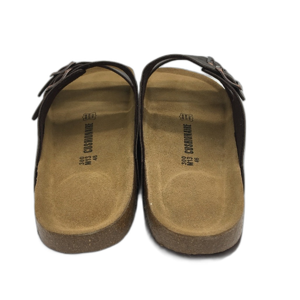Cushionaire Brown Napa Lane Leather Strap Cork Sandal Shoe Size US 13 EU 46 NEW