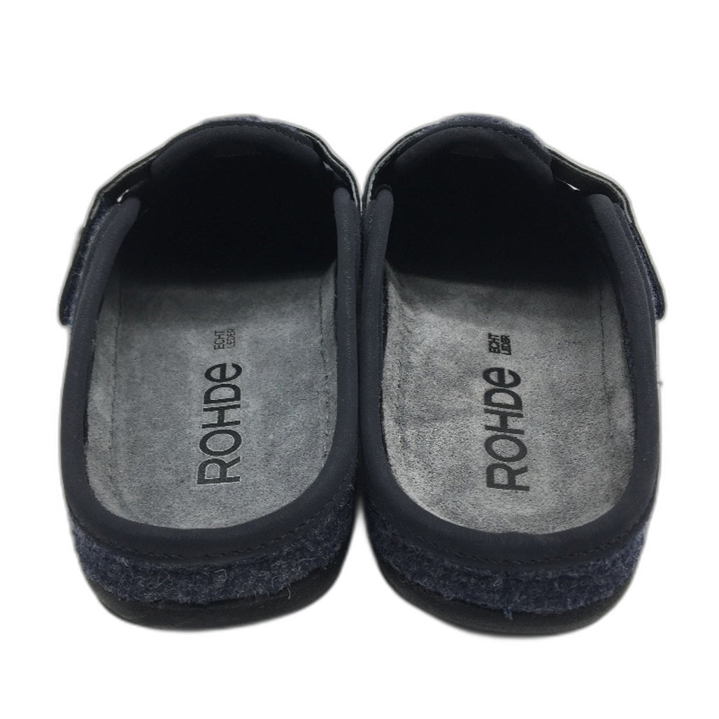 Rohde Ocean Blue Rodigo-h Open Back Slipper With Fastener Size US 10.5 EU 44 NEW