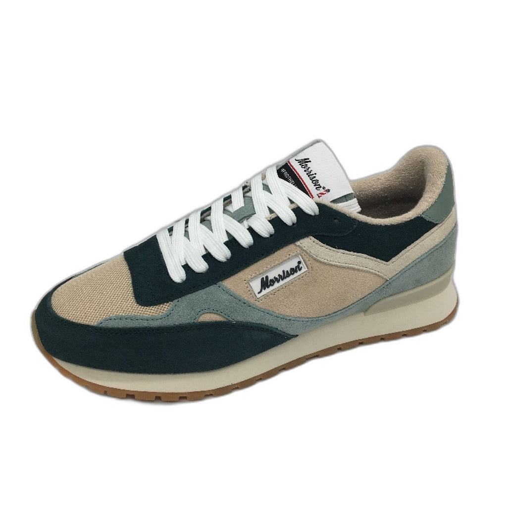 Morrison Detroit Faux Suede Green Tones Retro Sneakers Mens Size EU 41 NEW