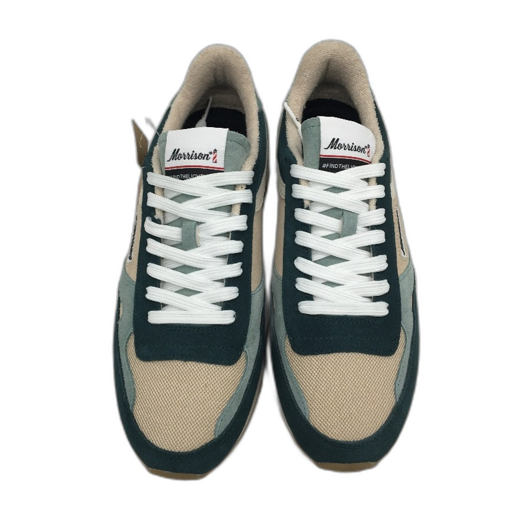 Morrison Detroit Faux Suede Green Tones Retro Sneakers Mens Size EU 41 NEW