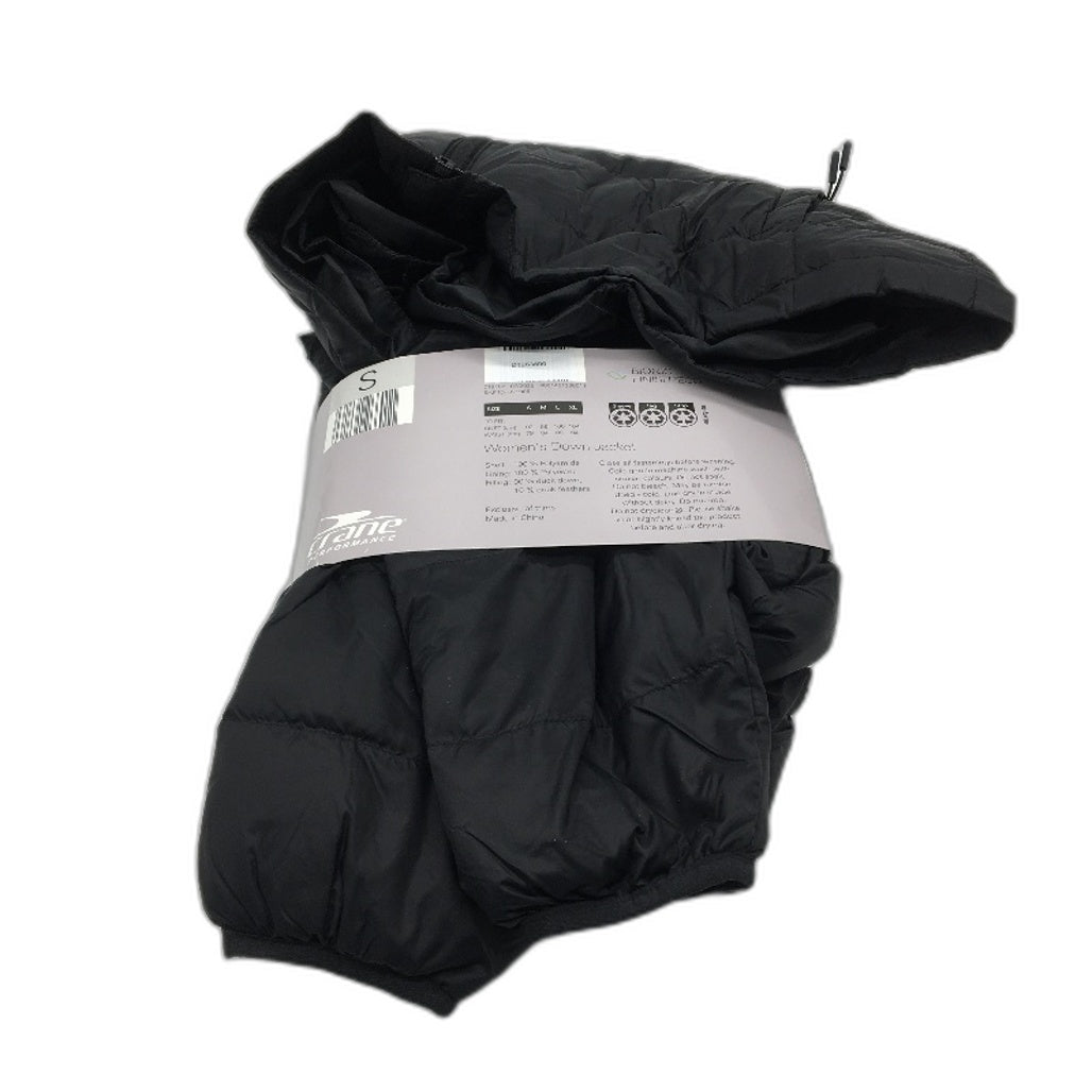 Crane Performance Black Ultra Light Feather Down Hooded Jacket Ladies Size S NEW